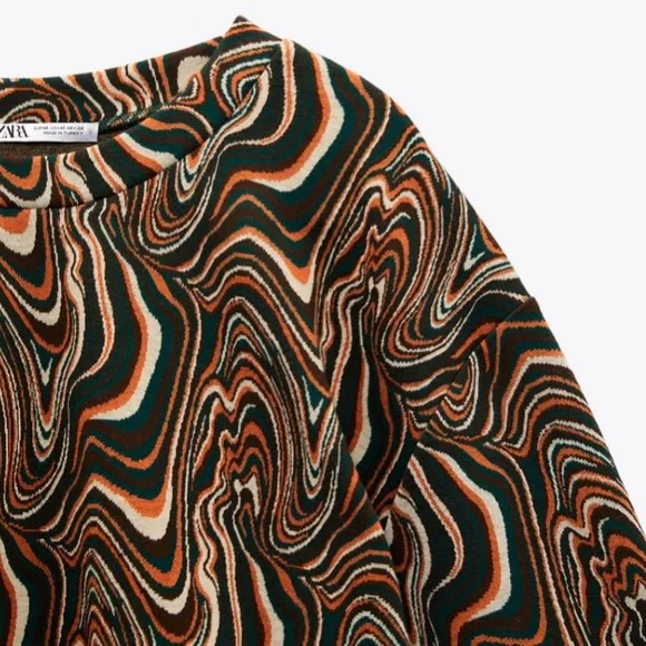 ZARA jacquard sweatshirt size medium - Picture 9 of 9